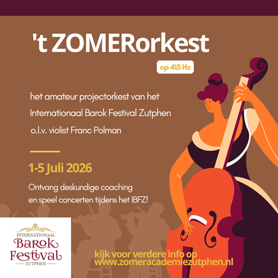 t Zomerorkest Internationaal Barokfestival Zutphen 2026